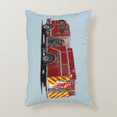 アメリカ国旗を持つ消防車の背面 アクセントクッション (正面(垂直))