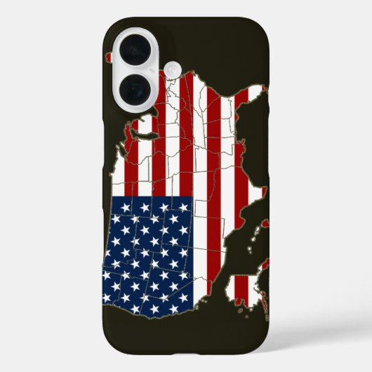 アメリカ国旗を持つ米国の地図 Case-Mate iPhoneケース (裏面)