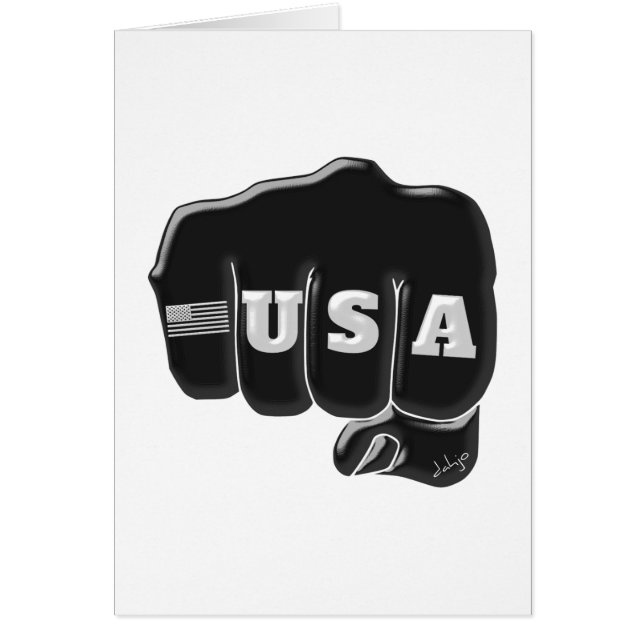 アメリカ国旗を掲げたアメリカの拳バンプ (正面)