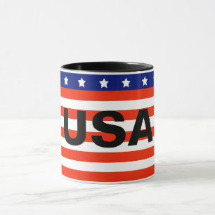 アメリカ国旗を掲げたカップ マグカップ