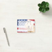 アメリカ国旗を掲げたゴルデンドル ポストイット (オフィス)