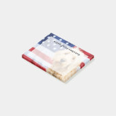 アメリカ国旗を掲げたゴルデンドル ポストイット (アングル)