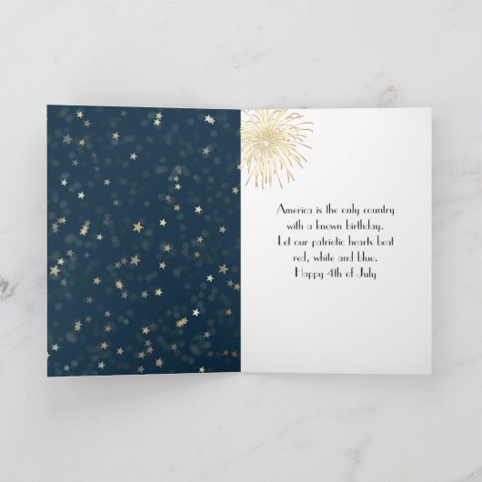 アメリカ国旗を掲げたハゲのワシ カード (内部)