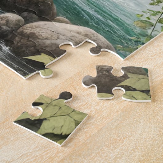 アメリカ国旗を掲げたハゲのワシ ジグソーパズル (側面)