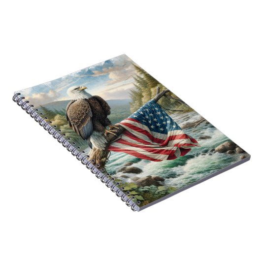 アメリカ国旗を掲げたハゲのワシ ノートブック (右側)
