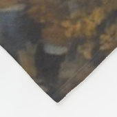 アメリカ国旗を掲げたハゲのワシ フリースブランケット (角)