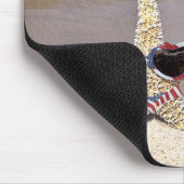 アメリカ国旗を掲げたヒトデ マウスパッド (コーナー)