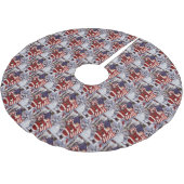 アメリカ国旗を掲げた愛国的なクリスマスサンタホールディングス ブラッシュドポリエステルツリースカート (アングル)