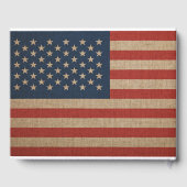 アメリカ国旗を掲げた愛国的なゲストブック ゲストブック (裏面)