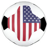 アメリカ国旗を掲げた愛国的なサッカーボール サッカーボール (回転)