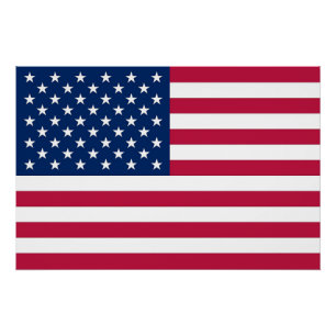 アメリカ国旗を掲げた愛国的な特別な壁のポスター ポスター