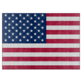 アメリカ国旗を掲げた愛国的な特別切断板 カッティングボード (正面)