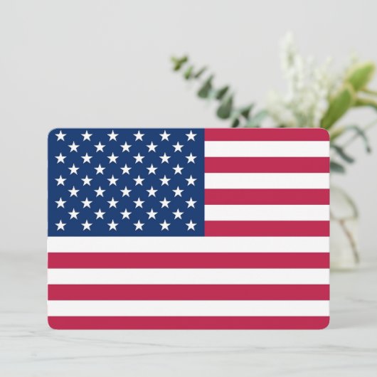 アメリカ国旗を掲げた愛国的な特別招待状 招待状 (スタンド正面)