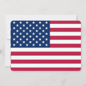 アメリカ国旗を掲げた愛国的な特別招待状 招待状 (裏面)