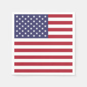 アメリカ国旗を掲げた愛国的な紙のナプキン スタンダードカクテルナプキン (正面)