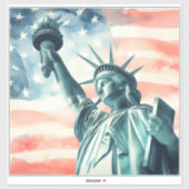 アメリカ国旗を掲げた自由の女神 シール (シート)