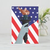 アメリカ国旗を掲げた自由の聖火の像 招待状