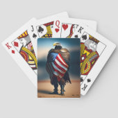 アメリカ国旗を掲げた鎧を着ているハゲのワシ トランプ (裏面)