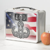 アメリカ国旗を掲げた「マスター・ブラスター」 EOD メタルランチボックス (インサイチュ)