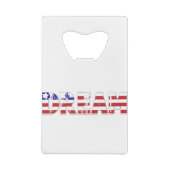 アメリカ国旗を掲げた「夢」という言葉 クレジットカード栓抜き (裏面)