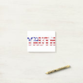 アメリカ国旗を掲げた「真理」という言葉 ポストイット (デスク上)