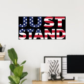 アメリカ国旗を掲げているだけ ポスター (ホームオフィス)