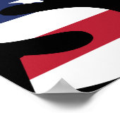 アメリカ国旗を掲げているだけ ポスター (角)