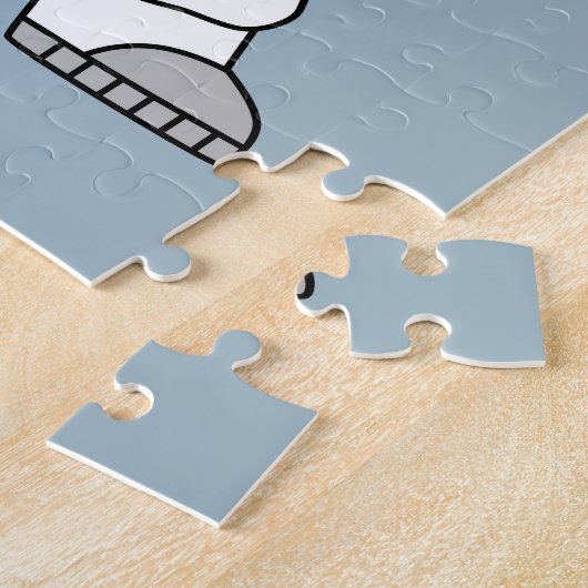 アメリカ国旗を掲げている宇宙飛行士。 ジグソーパズル (側面)