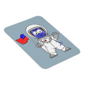 アメリカ国旗を掲げている宇宙飛行士。 マグネット (右側)