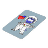 アメリカ国旗を掲げている宇宙飛行士。 マグネット (左側)