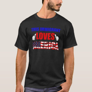アメリカ国旗を掲げてアメリカを愛する移民 過去記事 Tシャツ