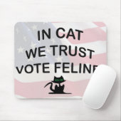 アメリカ国旗を掲げて投票する マウスパッド (マウス)