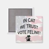 アメリカ国旗を掲げて投票する マグネット (正面/裏面)