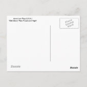 アメリカ国旗を描いた垂直はがき ポストカード (裏面)