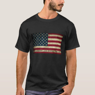 アメリカ国旗を自由と公正に Tシャツ