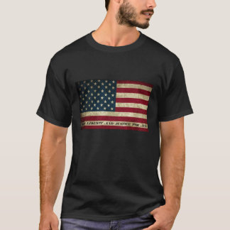 アメリカ国旗を自由と公正に Tシャツ