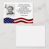 アメリカ国旗アフター葬祭サンキューカード ノートカード (正面/裏面)