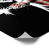 アメリカ国旗アメリカ愛国的なウェルダーギフト ポスター (角)