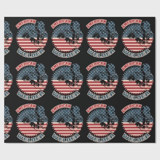 アメリカ国旗アメリカ愛国的なウェルダーギフト ラッピングペーパー (フラット)