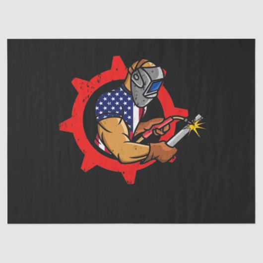 アメリカ国旗アメリカ愛国的なウェルダーギフト 薄葉紙 (正面)