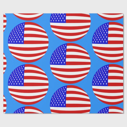 アメリカ国旗アメリカ愛国的なスターストライプズorb ラッピングペーパー (フラット)