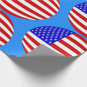 アメリカ国旗アメリカ愛国的なスターストライプズorb ラッピングペーパー (角)