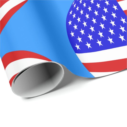 アメリカ国旗アメリカ愛国的なスターストライプズorb ラッピングペーパー (ロールコーナー)