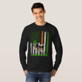 アメリカ国旗アラスカンマラムートドッグSt patricksダ Tシャツ (正面フル)