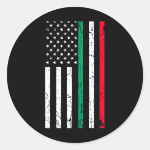アメリカ国旗イタリアのアメリカのプライド7月4日 ラウンドシール