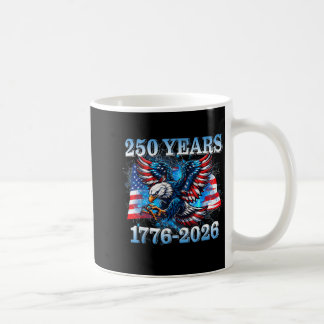 アメリカ国旗イーグルアメリカ国旗男子アメリカ独立250周年1776-2026 コーヒーマグカップ