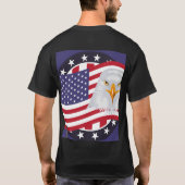 アメリカ国旗イーグルグラフィックTシャツ Tシャツ (裏面)
