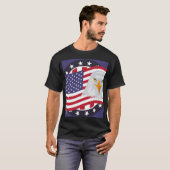 アメリカ国旗イーグルグラフィックTシャツ Tシャツ (正面フル)