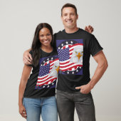 アメリカ国旗イーグルグラフィックTシャツ Tシャツ (ユニセックス)