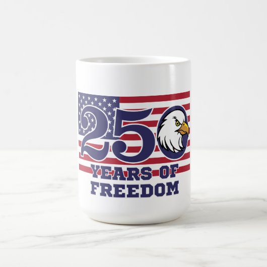 アメリカ国旗イーグルフリーダム250周年記念 コーヒーマグカップ (中央)